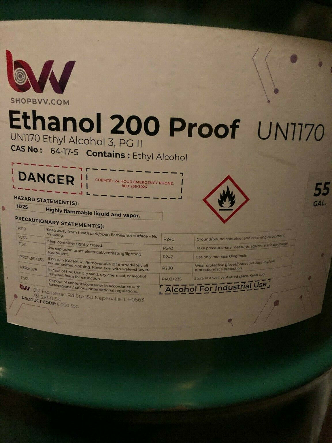 Ethanol Non-Denatured Alcohol 200 Proof Food Grade (100%) Extraction 1